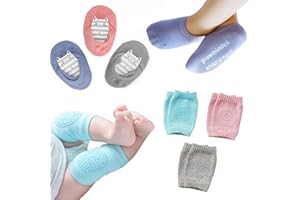 Baby Crawling Anti-Slip Knee and Anti Slip Infant Boys Girls Grip Walkers Socks