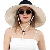sy soul young Women's Wide Brim Fishing Bucket Sunhat for UV Protection