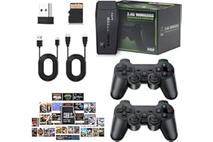 TOPCHANCES 2025 Newest Retro Game Console, 20000+Games Wireless Home Video Game Console with 2 Wireless Handles, 64G HDMI TV Plug and Play PSP Arcade Stick, Support Dual TV Output, Gift for Kids & Adults