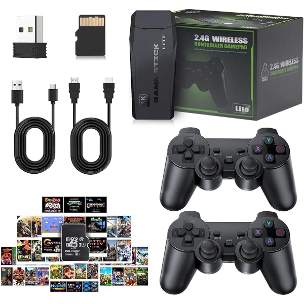 Console de Jeu rétro sans Fil, Nouvelle Version 2026, dongle HDMI 4K, 9 émulateurs intégrés, Plus de 20 000 Jeux préinstallés, livrée avec 2 manettes Noires. (128G 40000Games Console de Jeu rétro sans Fil, Nouvelle Version 2026, dongle HDMI 4K, 9 émulateurs intégrés, Plus de 20 000 Jeux préinstallés, livrée avec 2 manettes Noires. (128G 40000Games
