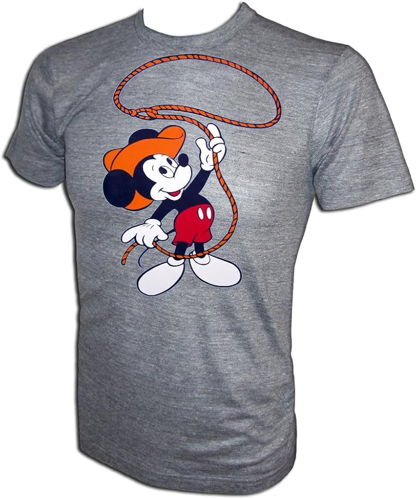 Vintage 70's Walt Disney Cowboy Mickey Mouse Original Ironon tShirt Clothing