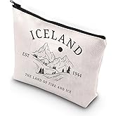 VAMSII Iceland Makeup Bag Iceland Lover Gift Iceland Visiting Gift Iceland Vacation Gift (ICELAND 1944)