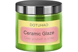 DOTUHAO Ceramic Glaze, Apple Green Ceramic Underglaze Powder Colors for Clay, 4 Ounces Underglaze for Ceramics and Pottery Painting, Ideal for Art Projects (Apple Green, 4 oz)