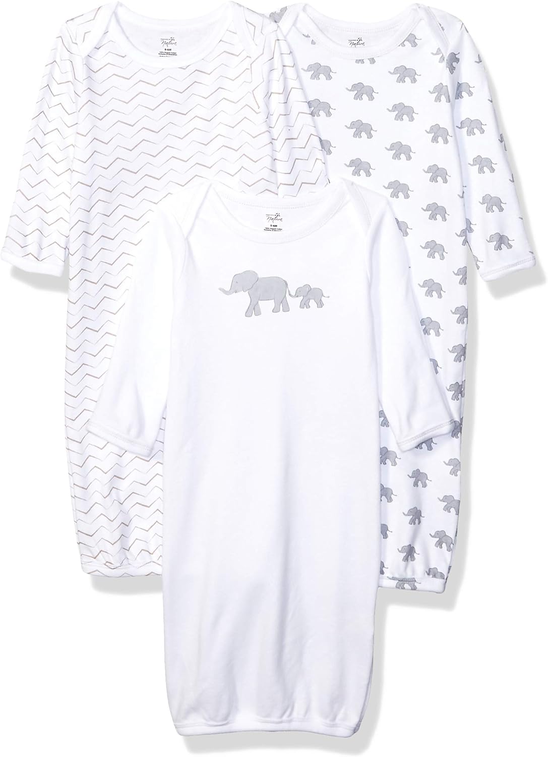 Touched by Nature Unisex Baby Organic Cotton Gowns: Clothing