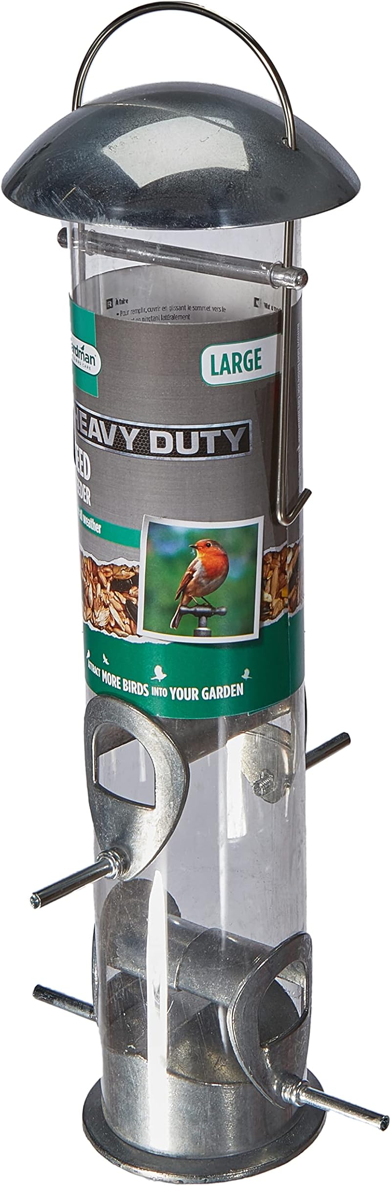 Gardman A01044 Heavy Duty Seed Feeder - All Metal, Diecast Aluminium, 600g