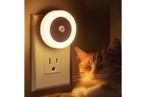 Briignite Night Lights Plug into Wall, [2 Pack], Nightlight with Light sensors, LED Night Light for Kids Room, Baby Night Light, Bathroom Night Light, Stair Lights, Hallway Light, Warm White