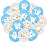 Tooth Party Balloons Blue Teeth Balloons Dentist Event Party Decoration Teeth Themed Birthday Baby Shower Party Decorations for Baby Boy Dentist Commemorating the First Teething Party Supplies