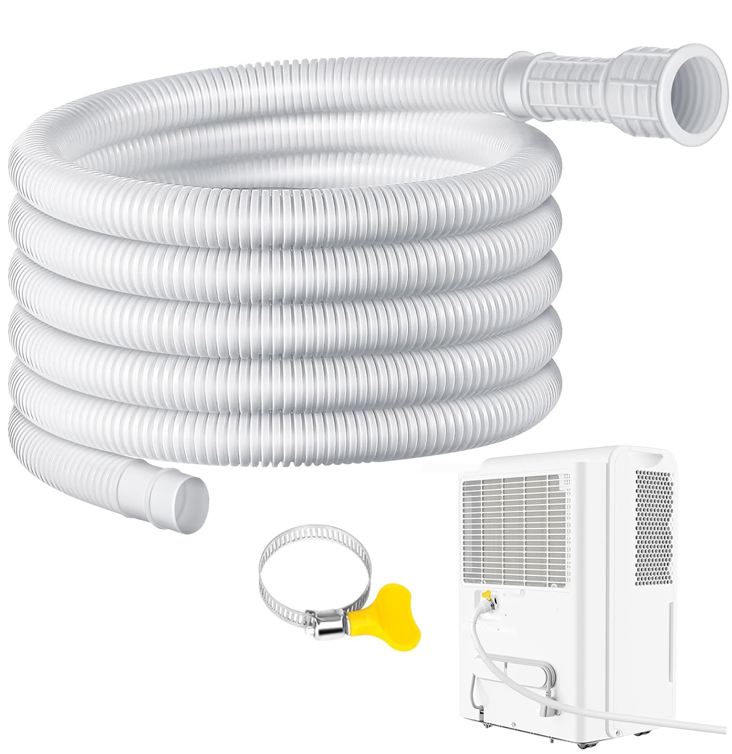 geonfi Flexible Universal Dehumidifier Drain Hose, with Cuttable Rubber ...