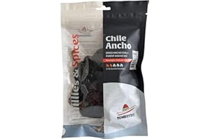 Dried Ancho Chili Peppers 85gr by Sombrero. Low Heat and high Flavour, Great for Tortilla Soup, Tamales, Fajitas and Beef Chi