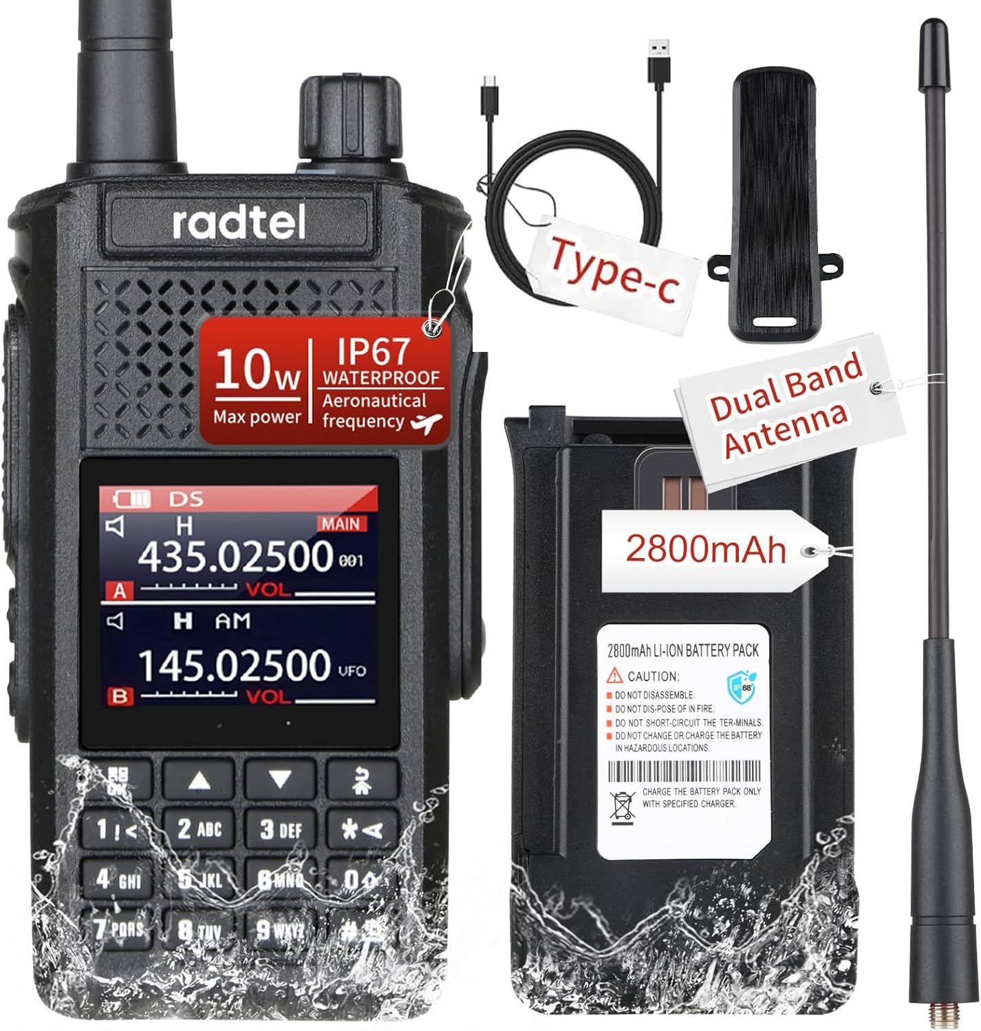 Radtel RT-630 IP67 Waterproof 10W Full Bands Ham