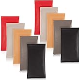 TRIUMPH VISION Squeeze Leather Sunglasses Pouch - 3 Pack Glasses Case Soft Eyeglass Sleeve Pouch Holder