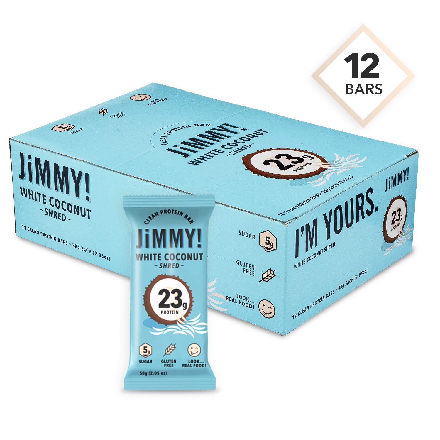 JIMMY BAR Peanut Butter Crunch Protein Bar 12ct, 2.05 OZ
