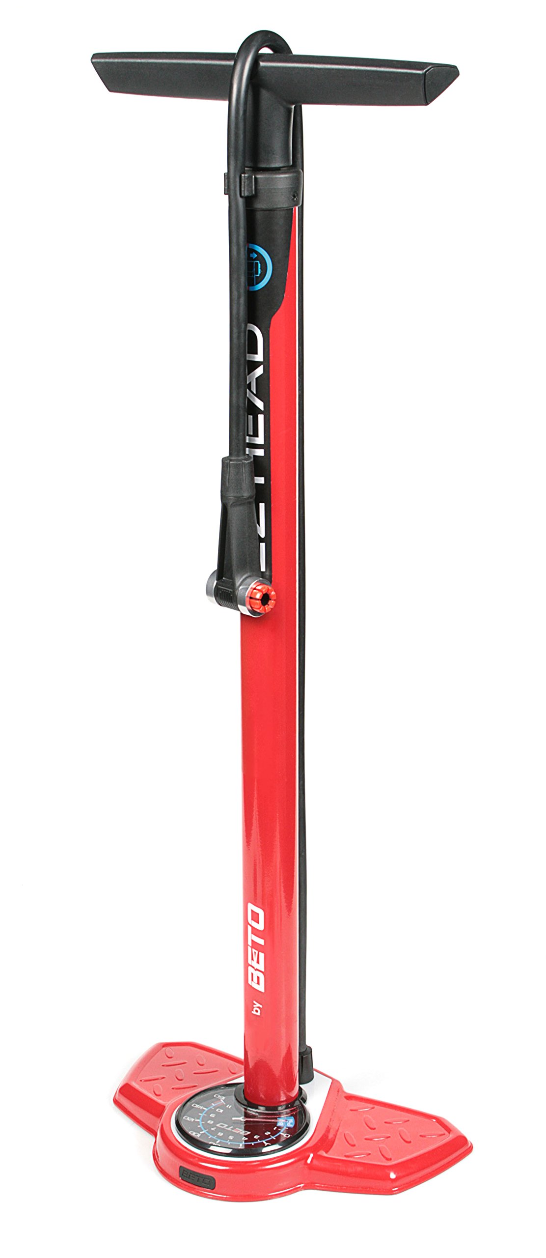 Beto EZ Head Foot Pump with Pressure Gauge