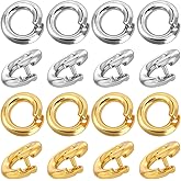 Winsyison 20pcs Split Open End Jump Ring, 18K Gold & Silver Plated Locking Circle Clasp Ring, ID 3mm Connector Accessories for Earrings Bracelets Necklaces DIY Crafts Jewelry Making