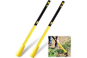 Bucherry 2 Pcs 36" Pickaxe Handle Replacement with Soft Grip, Heavy Duty Fiberglass Mattock Pick Axe Handle, for Gardening, Landscaping, Yard and Outdoors Work