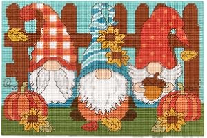 Herrschners Fall Y'all Gnomes Wall Hanging Plastic Canvas Kit