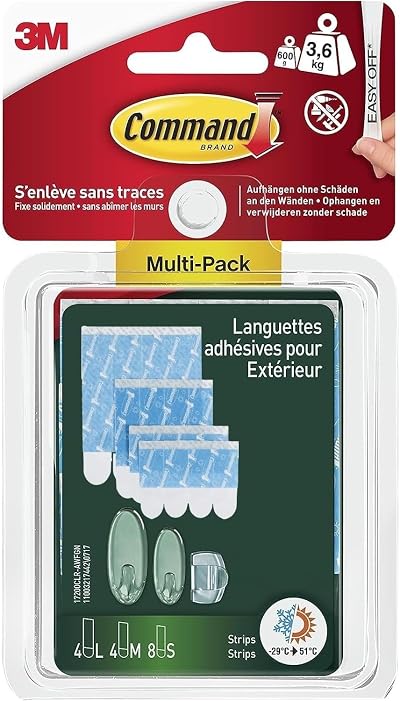 Command Outdoor Refill Strips Assorted Multi-Pack 3.6 kg Holds Power