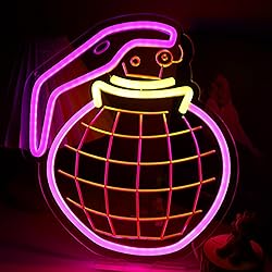 lmprintNook Boogie Bomb Neon Signs for Wall