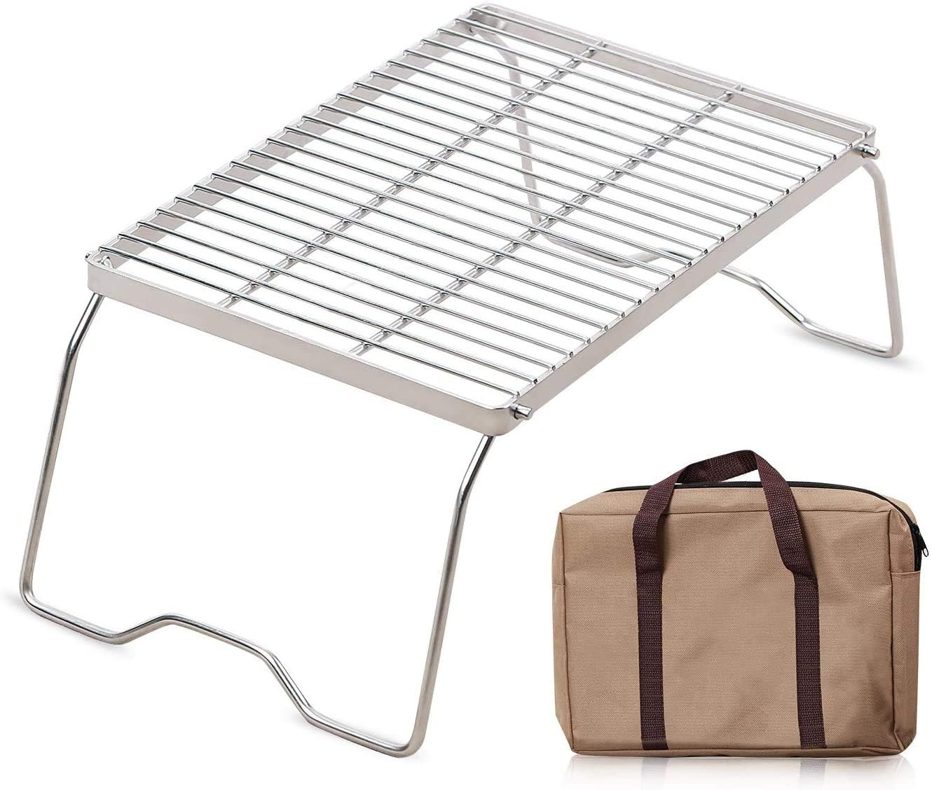 Large Heavy Duty 304 Stainless Steel Grate Portable Camping Grill with