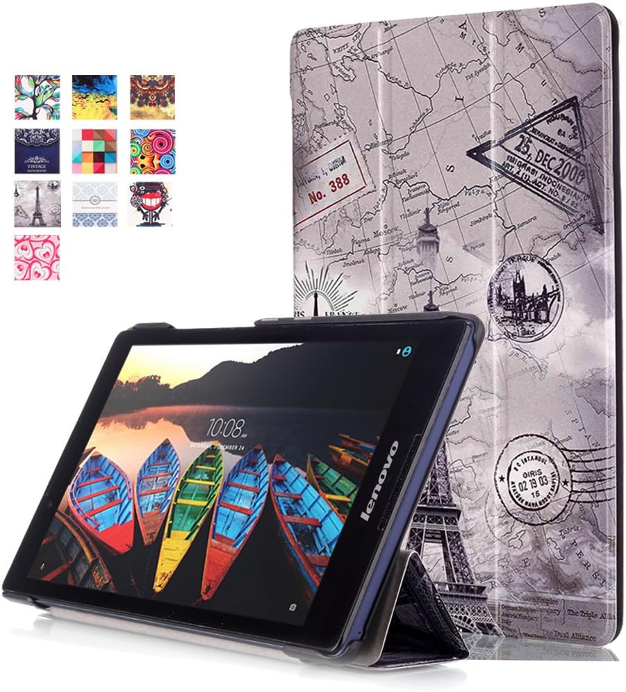 Lenovo Tab 2 A8 Case, Lenovo Tab3 8 Case, WITCASE Premium PU Leather Folio Case Stand Cover for Lenovo Tab 2 A8-50 2015 / Lenovo Tab 3 TB3-850F 2016 Release 8-Inch Tablet - Tower