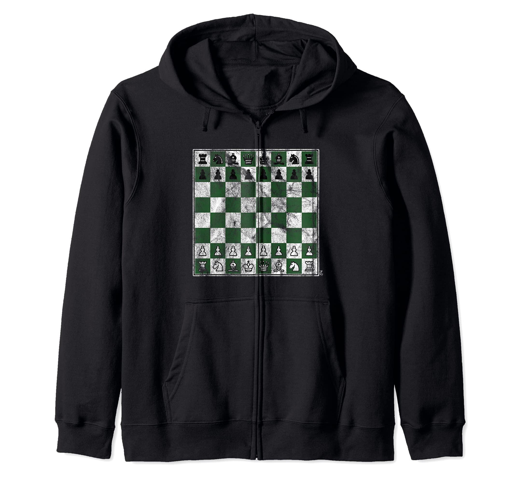 Chess Game Board Pieces Checkmate Chessboard Zip Hoodie
