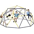 Costzon Kids Climbing Dome with Swing, 10FT Kids Jungle Gym Monkey Bar Climbing Toys for Outdoor, Holds up to 800 lbs, Indoor Geometric Dome Climber Playground Set for Boys Girls 3-8 Backyard Gifts