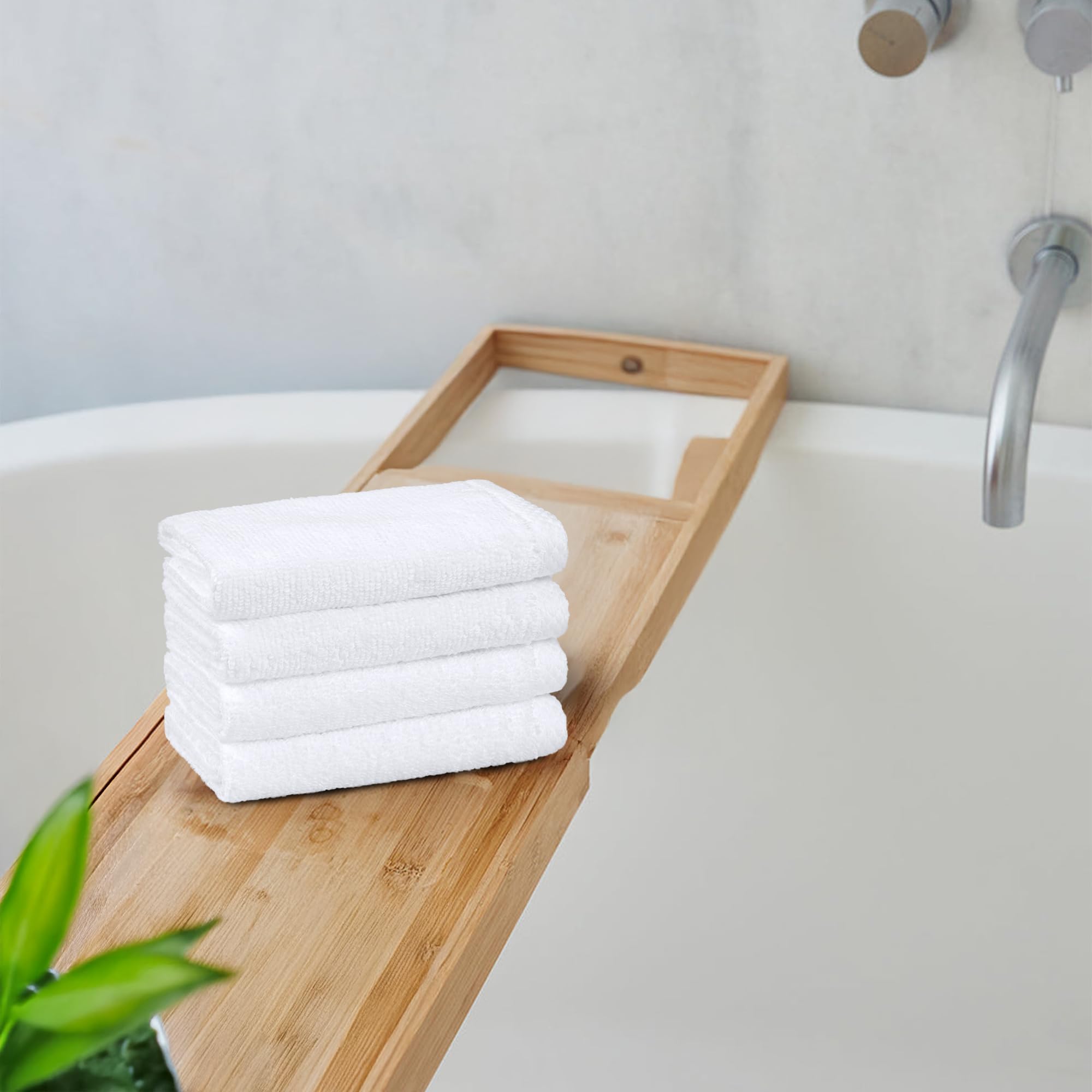 Amazon Basics Cotton Washcloths, Quick-Dry, 12