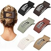 Artchita French Flat Hair Clips for Women 6pcs Hair Claw Clips for Thick or Thin Hair Matte Claw Clips for Girls Barrettes Non-Slip Strong Hold Hair Accessories for Women (Basic)