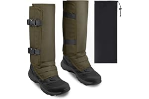 WAEKIYTL Snake Gaiters for Hunting, Waterproof Snake Chaps Leg Guards Adjustable Snake Bite Protection for Lower Legs Anti-Snake Gaiters for Men/Women Snake Proof Gaiters