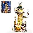 Funwhole Steampunk Observatory Tower Lighting Building-Bricks Set - Astronomy Tower 2744 Pcs Collection Display Set for Adult