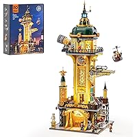 Funwhole Steampunk Observatory Tower Lighting Building-Bricks Set - Astronomy Tower 2744 Pcs Collection Display Set for Adult