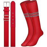 XZQTIVE Baseball Socks and Belt Combo Set - Adjustable Elastic Softball Belts and Socks for Youth Boys Grils and Adult