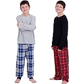 US Angels Pajamas Set for Boys, 4-Piece Set, Short Sleeve Shirt with Pajama Shorts