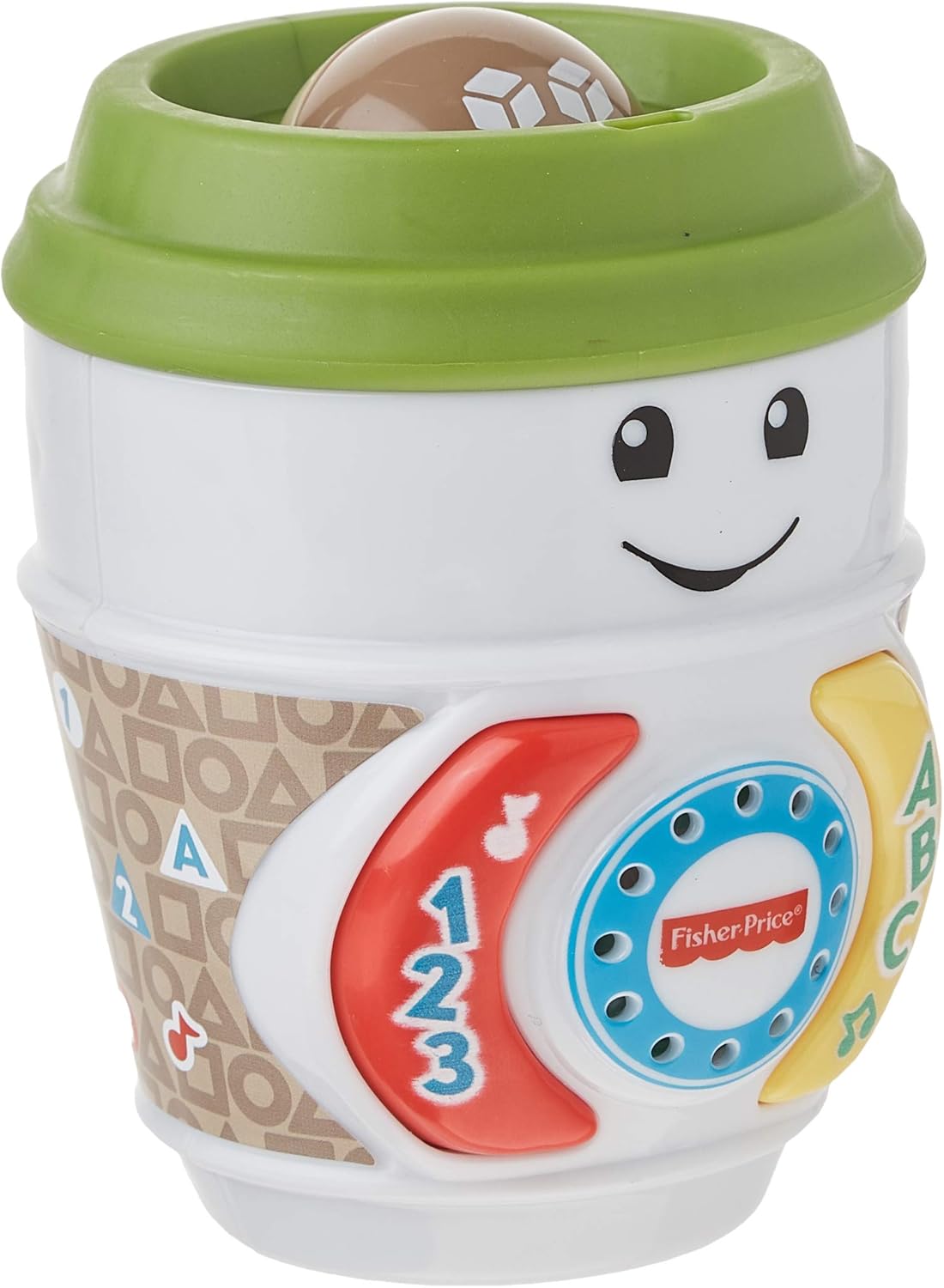 FisherPrice Laugh & Learn OnTheGlow Coffee Cup, Musical Learning Baby Toy Bilingual Edition