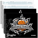 Basketball Scorebook Stats Tracking Book 35 Games Unisex Coach Referee Scorebooks League Sport Game Side by Side Score Books
