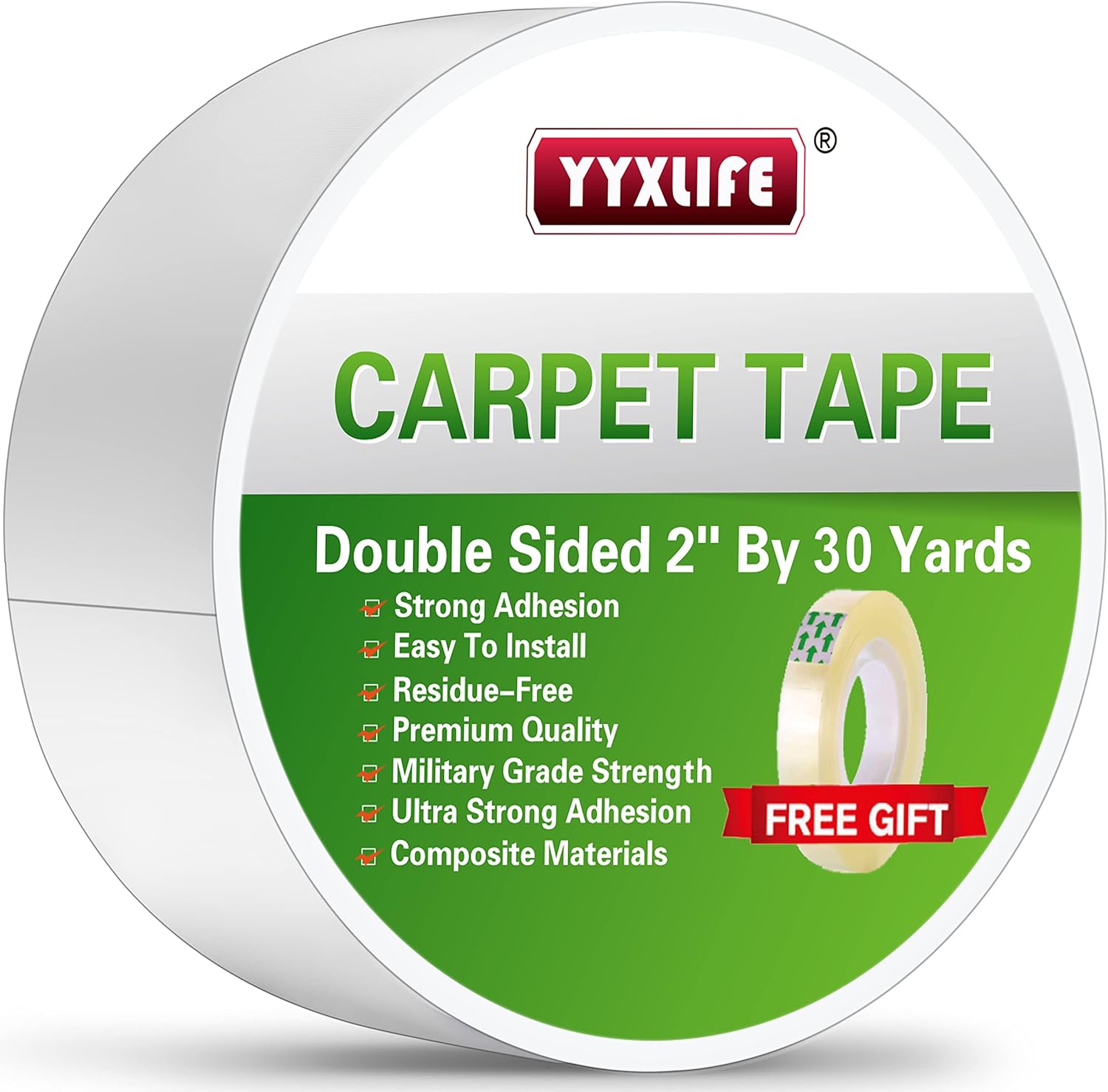 Rugs, Pads & Protectors - YYXLIFE Rug Tape Double Sided Carpet Tape Heavy Duty, 2 Inch x 30 Yards, Carpet Adhesive Removable Multi-Purpose Tape Cloth for Area Rugs, Outdoor Rugs, Carpets, Tape Carpet Adhesive, White