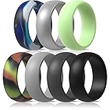 ThunderFit Silicone Wedding Rings for Men, 7 Rubber