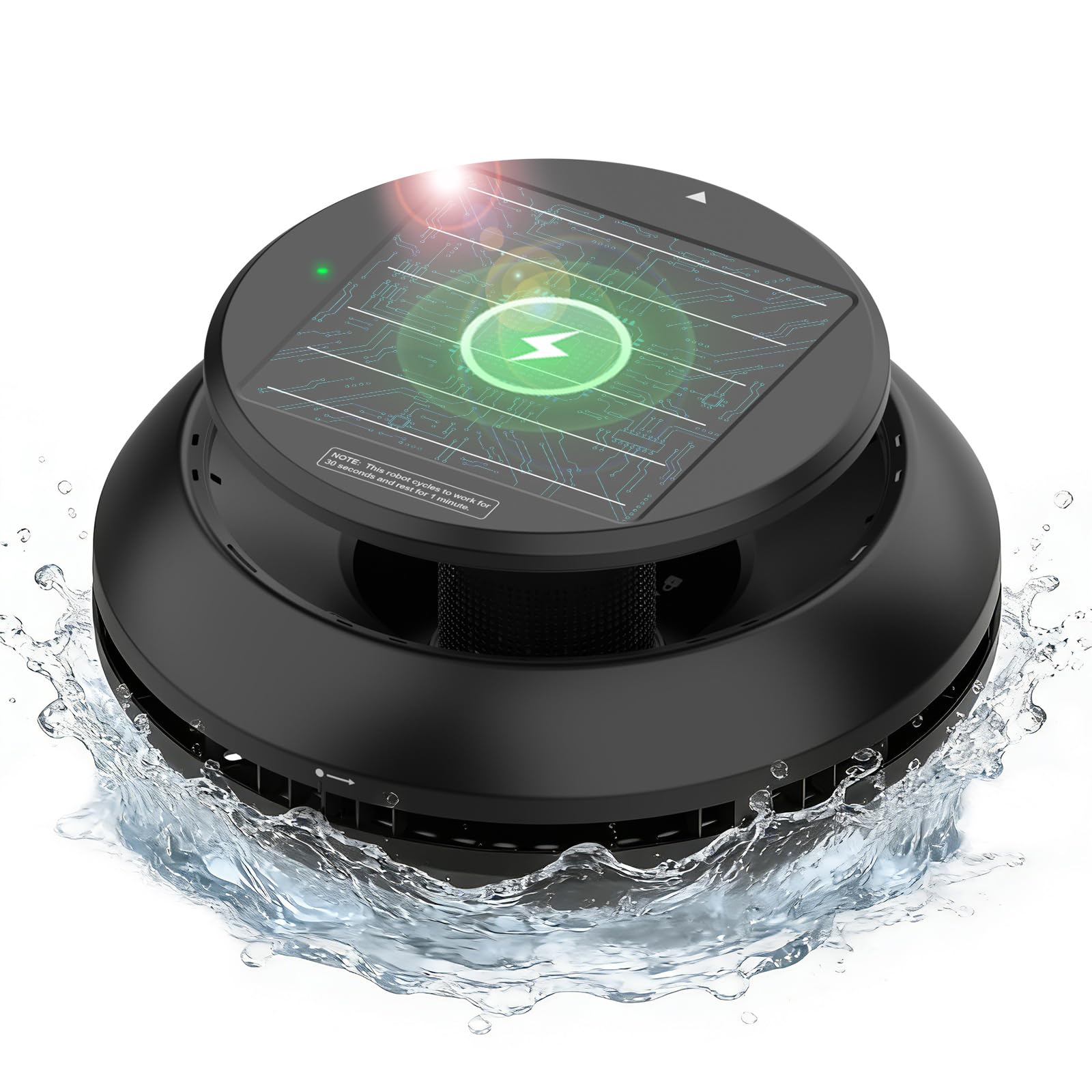 Photo 1 of Y60 Cordless Solar Pool Skimmer - 2026 Automatic Robotic Pool Surface Cleaner with 360° All-Around Intake, Dual Charging, 12H Deep Cleaning for In-Ground & Above Ground Pools