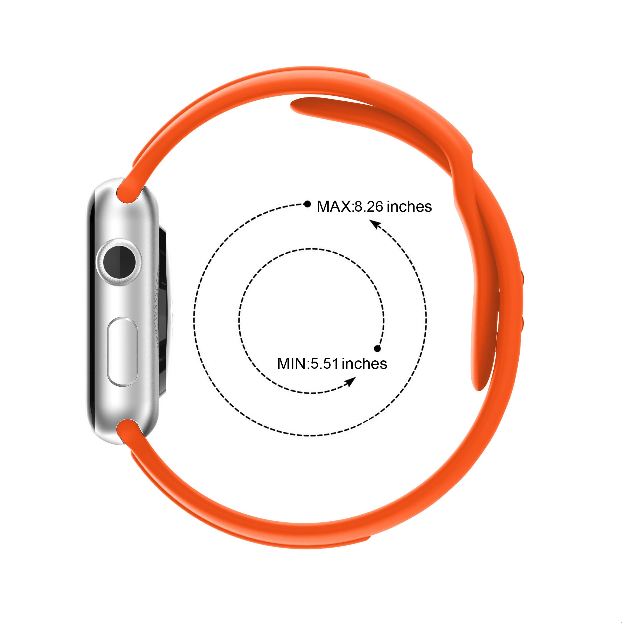 Apple Watch Bands 42mm, Supore Adjustable Cozy Replacement Soft Silicone for Apple Watch 2015 & 2016 Edition Sport