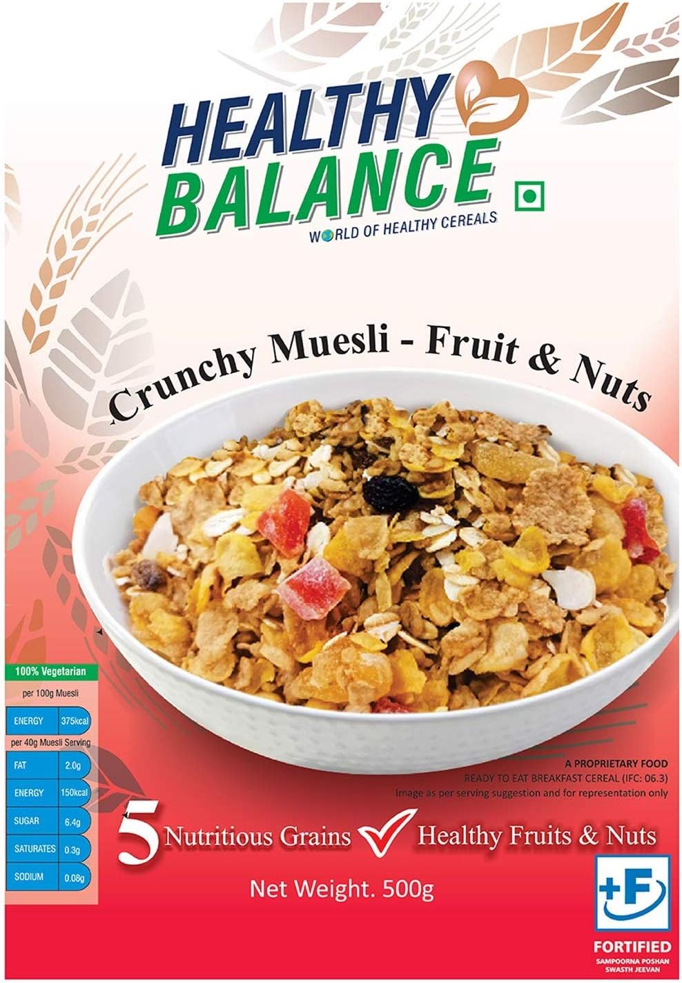 Healthy Balance Crunchy Muesli - Fruits & Nuts 500gm