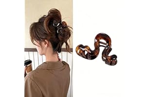 Clip for Women, Irregular Hair Claw Clips, 7.8cm Decorative Shark Clip for Updo Bun Ponytail Daily Styling, Strong Hold Non-s