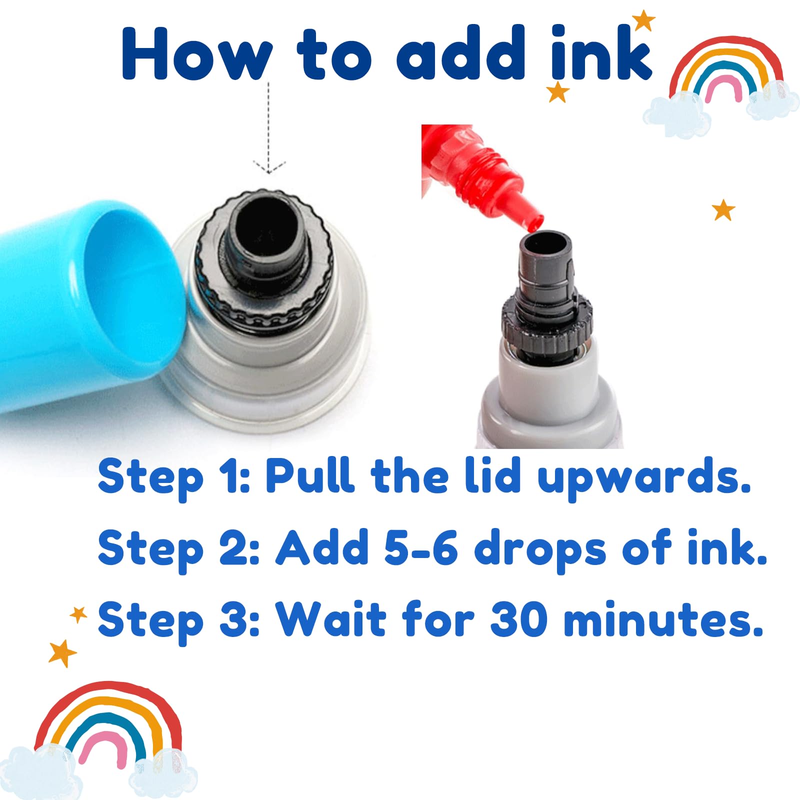 6-Piece Set of Teacher Stamps - Kapibala Cute Motivational Scoring for Grading Teacher Stamp Self Inking Stamp Behavior Stamps for Teachers Grading