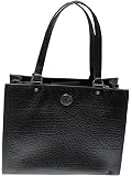 DKNY French Grain Leather Medium Shopper Tote - Black Pebbled Leather Bag With Gold Hardware - View #4