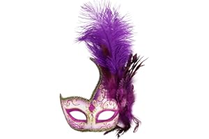 Coddsmz Women Feather Masquerade Mask Venetian Party Mask Mardi Gras Masks Princess Fancy Dress Mask Halloween Costume Mask