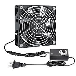 KEYFANCLUB High CFM Computer Fan with AC Plug 120mm