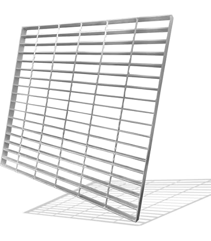 28x28 Galvanized Steel Drain Grate - Heavy Duty B Class Square Sewer Grate For Driveway, Concrete, Yard (27.6x27.6 Inch)