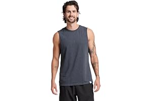 Russell Athletic Men's Dri-Power Cotton Blend Sleeveless Muscle Shirts, Moisture Wicking Odor Protection UPF 30+, Sizes S-4X