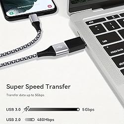 Welldiea USB C to USB Adapter 4 Pack, Type C Male
