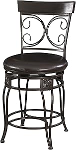 Powell Big and Tall Back to Back Scroll Counter Stool