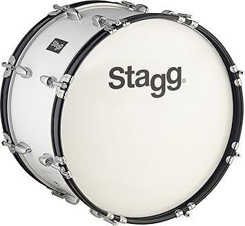 Stagg 21478 Marsch Lindenholz Bass-Trommel (Größe: 30,5x66 cm (12x26 Zoll), 8x Schrauben, 1,5 mm Stahl, 7x Lagen
